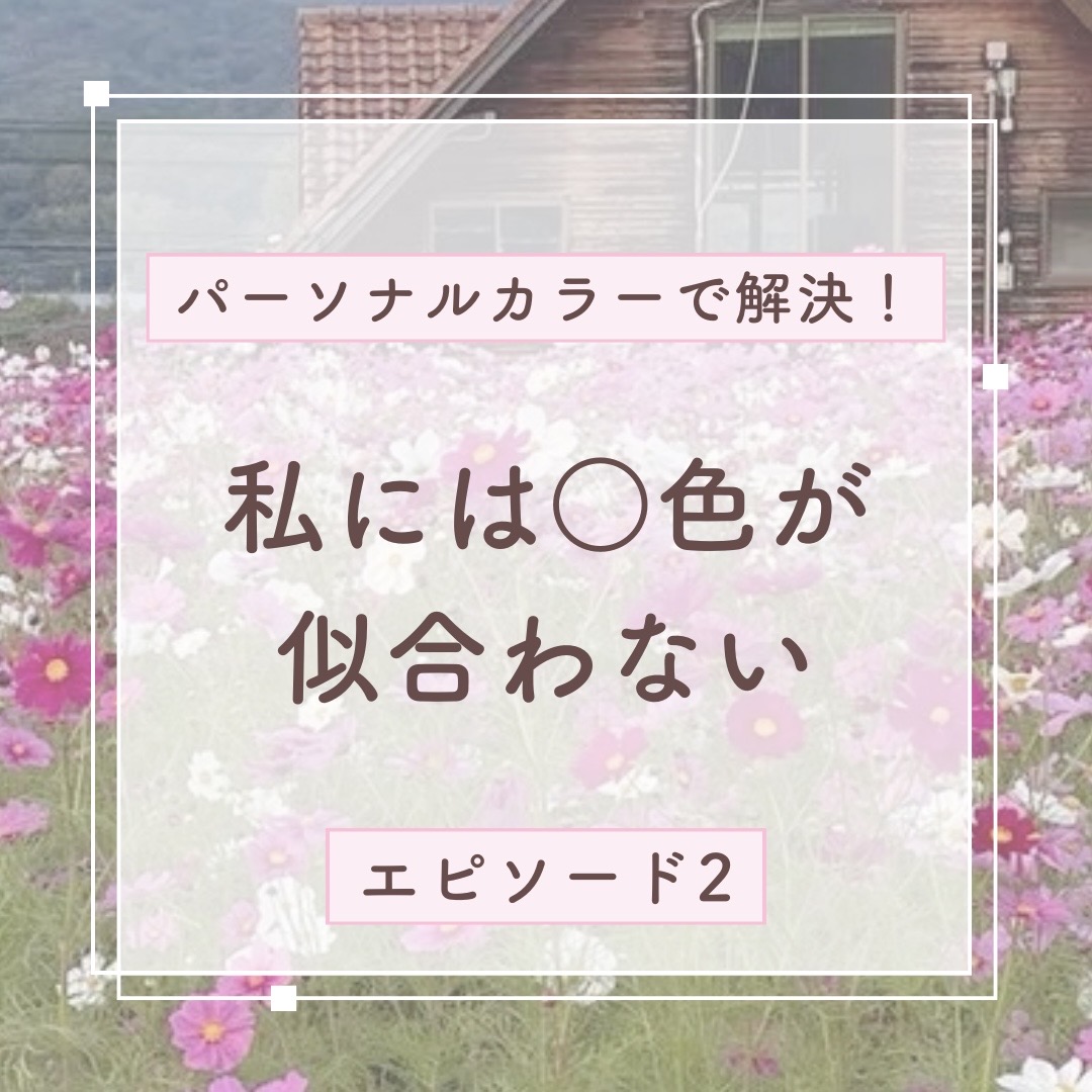 【パーソナルカラー：エピソード2】私には〇色が似合わない！